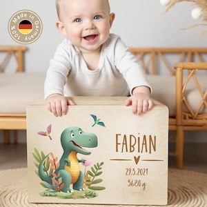 Personalized memory box, baby memory box, wooden baby box, birth gift, christening gift, memory box, XHL1085
