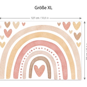 Boho regenboog muursticker aquarel voor kinderkamer muursticker voor babykamer harten muursticker slaapkamer zelfklevende decoratie DL5008 afbeelding 5