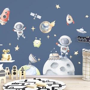 Wall stickers space planets space astronaut wall sticker stars baby children's room decoration DL834
