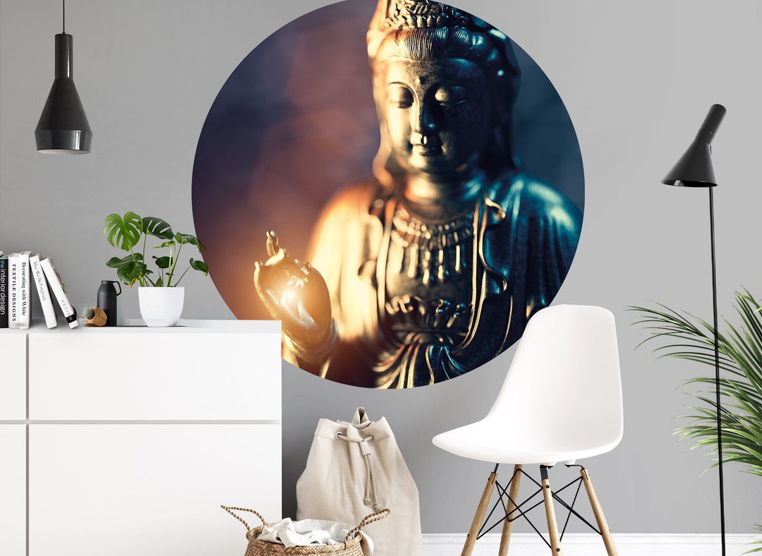 Wall Sticker Buddha Living Room Wall Sticker 120 Cm Bedroom Hallway ...