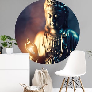 Wandtattoo Buddha Wohnzimmer Wandsticker 120 cm Schlafzimmer Flur Wanddeko DL704