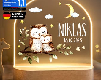 Personalized night lamp, christening gift, birth gift, baby gift, nursery night light, birthday gift YLL1052