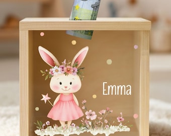 Money box for girls, personalized money box for children, money box for babies, back-to-school gift, baby gifts, birth, christening gift YHL1013