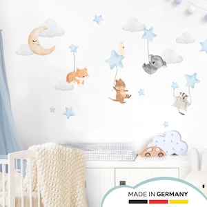 Wall sticker animals & stars wall stickers for baby nursery wall stickers DL828