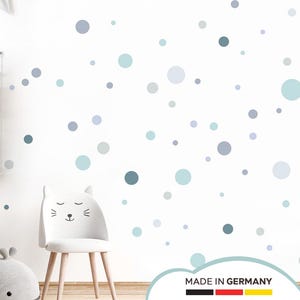172 circles set wall sticker for children&#39;s room dots wall stickers baby room adhesive dots wall stickers mint grey blue self-adhesive DL974