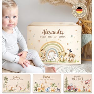 Personalized memory box, baby memory box, baby gift, birth gift, wooden baby box, baby memory box, XHL1083