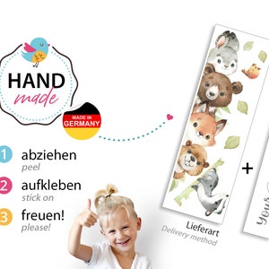 Türsticker Waldtiere Wandsticker für Kinderzimmer Wandtattoo Türaufkleber Babyzimmer Wandaufkleber selbstklebend DL880 Bild 4