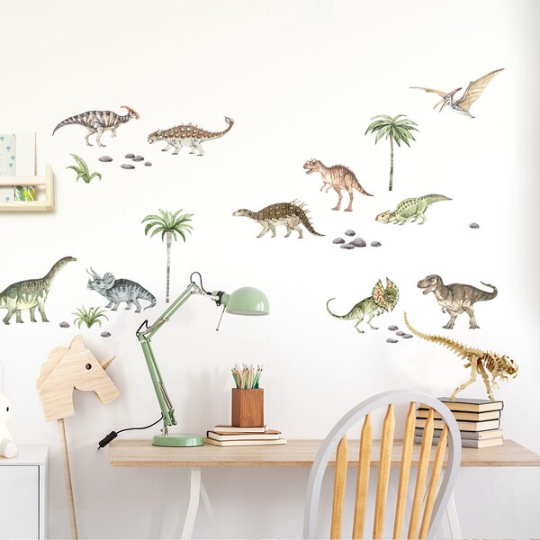 Dinosaur Set Wall Sticker for Children's Room Wall Decal Dino Wall Sticker Animals Jungle Playroom Wall Decoration DL865