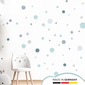 172 circles set wall sticker for children&#39;s room dots wall stickers baby room adhesive dots wall stickers mint grey blue self-adhesive DL974