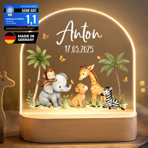 Nachtlicht Baby, Babygeschenk, Nachtlicht personalisiert, Geschenk Geburt, Taufgeschenk, Kinderzimmer, Geburtstagsgeschenk YLL1049