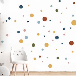 Circles 120 piece set wall stickers children's room adhesive dots blue yellow red dots wall sticker baby room wall sticker self-adhesive DL898