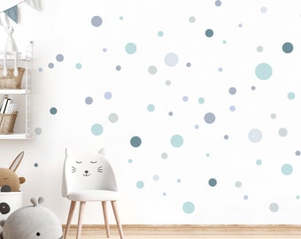 172 circles set wall stickers for children's rooms dots wall stickers baby room adhesive dots wall stickers mint gray blue self-adhesive DL974