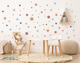 Dots set of 120 wall stickers circles children's room wall sticker adhesive dots mint blue red wall sticker dots baby room decoration DL5001