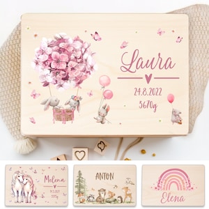 Baby memory box, memory box, personalized baby gift, birth gift, baby memory box, christening gift, wood XHL1023
