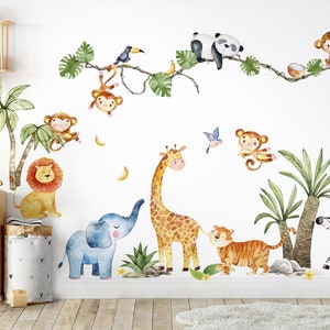 Wall sticker Safari animals wall sticker children's room baby wall sticker decoration DL800 image 1
