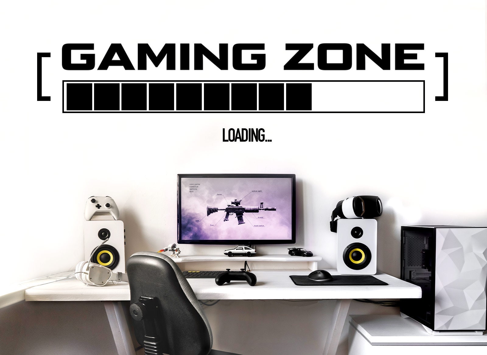 D-GROEE 1 Set Gaming Wall Decal Kids Room Game Gamer Wall Sticker