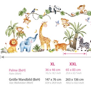 Wandsticker Safari Tiere Wandtattoo Kinderzimmer Baby Wandaufkleber Deko DL800 zdjęcie 2