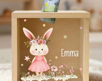 Money box for girls, personalized money box for children, money box for babies, back-to-school gift, baby gifts, birth, christening gift YHL1013