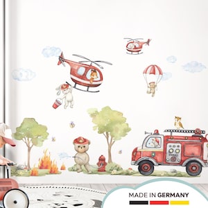 Wall sticker fire brigade set wall sticker for children&#39;s room animals trees baby room wall sticker clouds fire wall decoration self-adhesive DL964