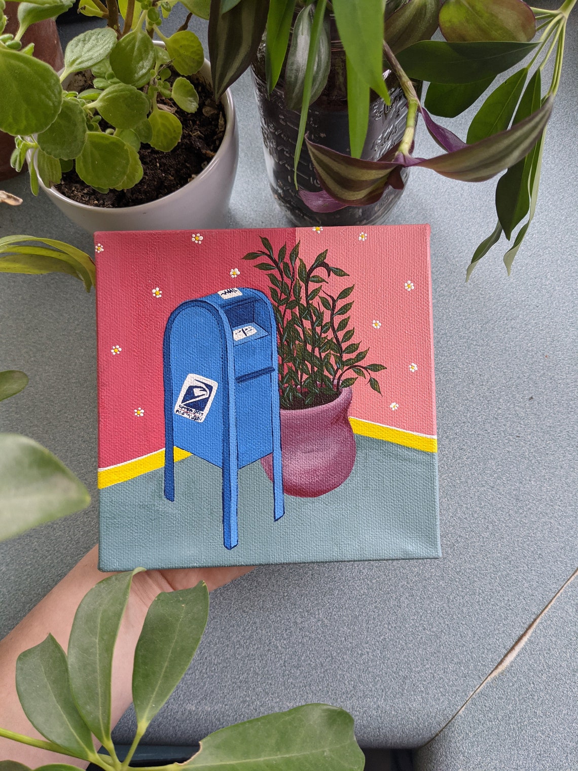 USPS Mail Box Painting Etsy