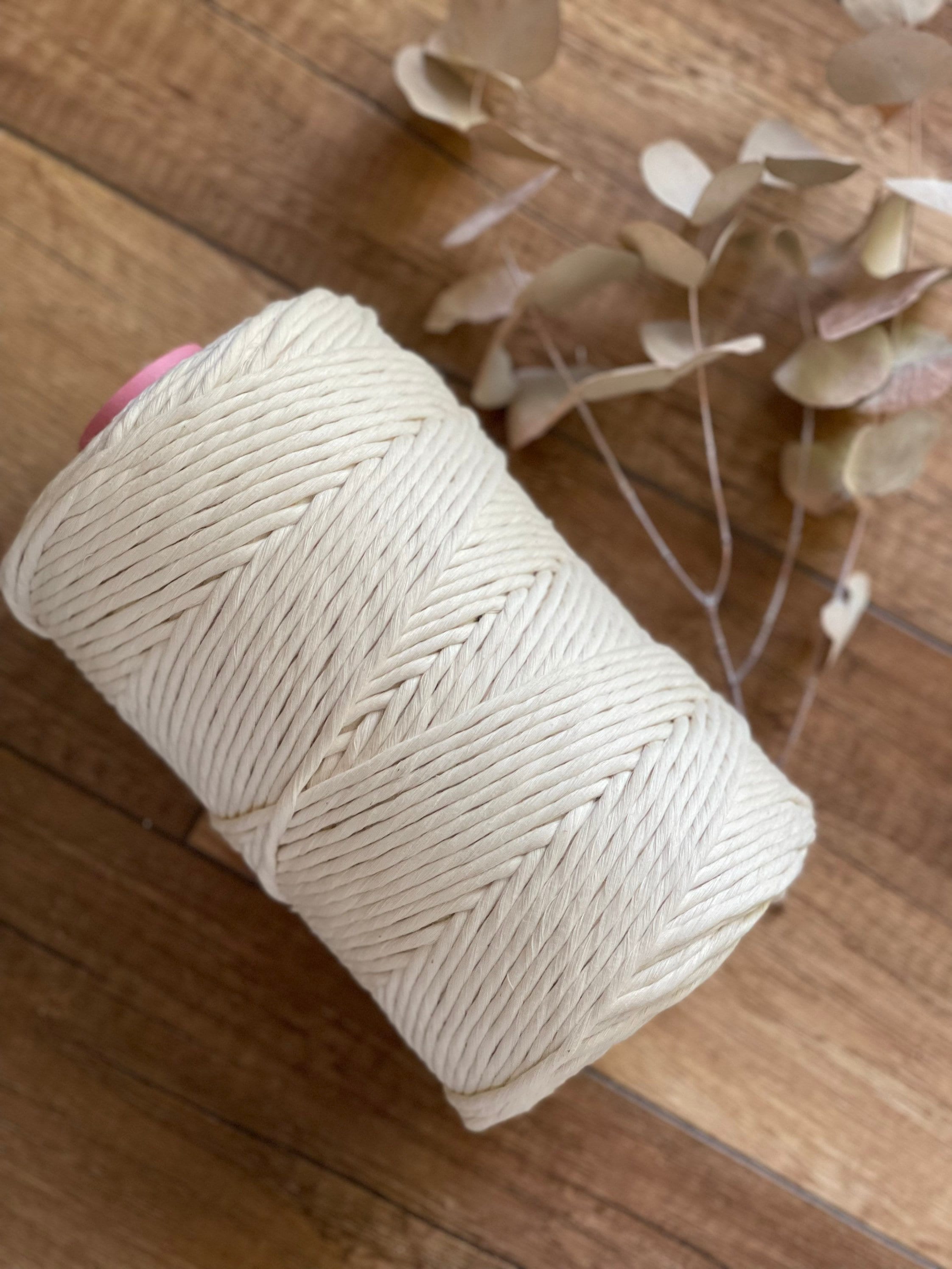 Beautiful 100% Recycled Natural Cotton 5mm Macrame String Craft