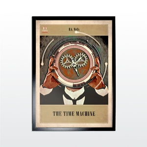 Classic Novels: The Time Machine. Un-official Vintage-Style Novel Art Print