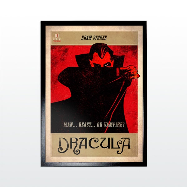 Romans classiques : Dracula. Roman de style vintage de Bram Stoker Impression artistique