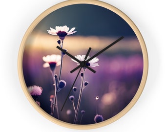 Wildflower Wall Clock