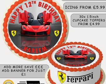 Ferrari Cake Topper Etsy