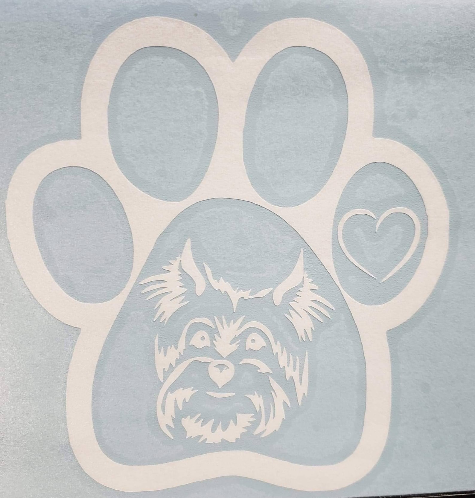 Yorkie paw print custom car decal window sticker vinyl etsy