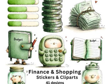 Images et stickers numériques Finance et shopping
