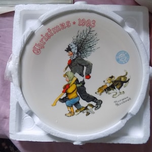 Norman Rockwell Christmas Plate
