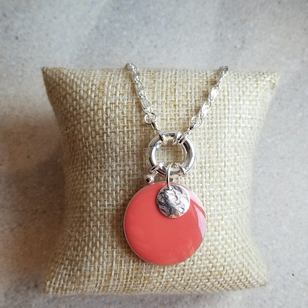 collier fermoir bouée corail