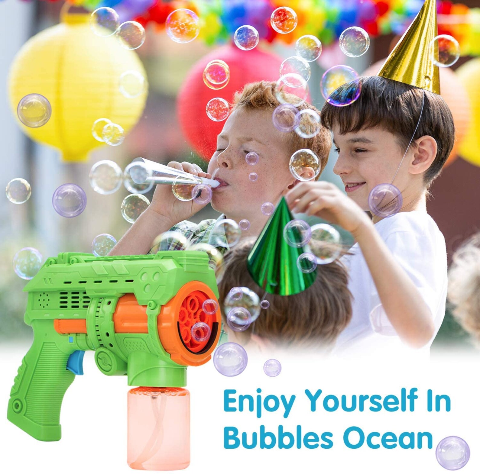 2 Bubble Guns with 2 Bottles Bubble Refill Solution for Kids Etsy