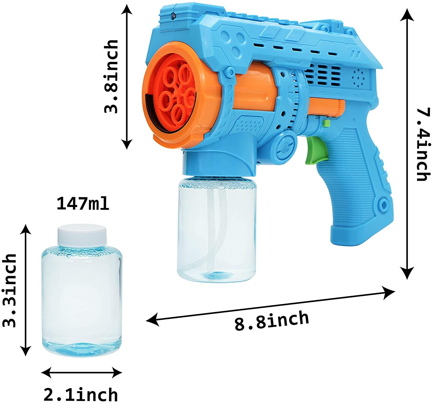 2 Bubble Guns with 2 Bottles Bubble Refill Solution for Kids Etsy