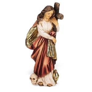 Estatua de Santa María Magdalena 4 "resina fundida en frío pintada a mano nuevo
