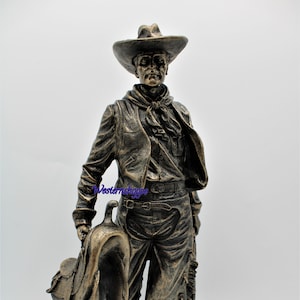 Western Cowboy Plains Rider Bronze Finish Statue  Hand Painted New