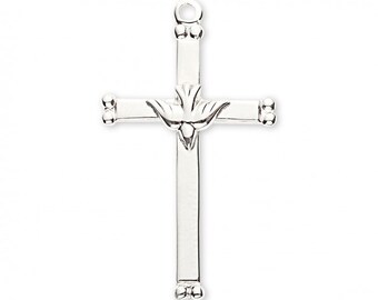 Sterling Silver Holy Spirit Cross Crucifix Beautiful Hand Made Religious Gifts