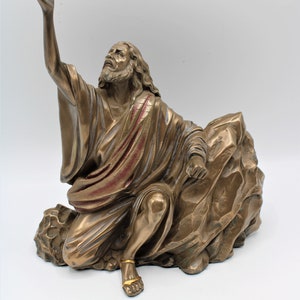 Jesus Cry of Jesus Bronze Finish Statue Beautiful Detail Hand Painted