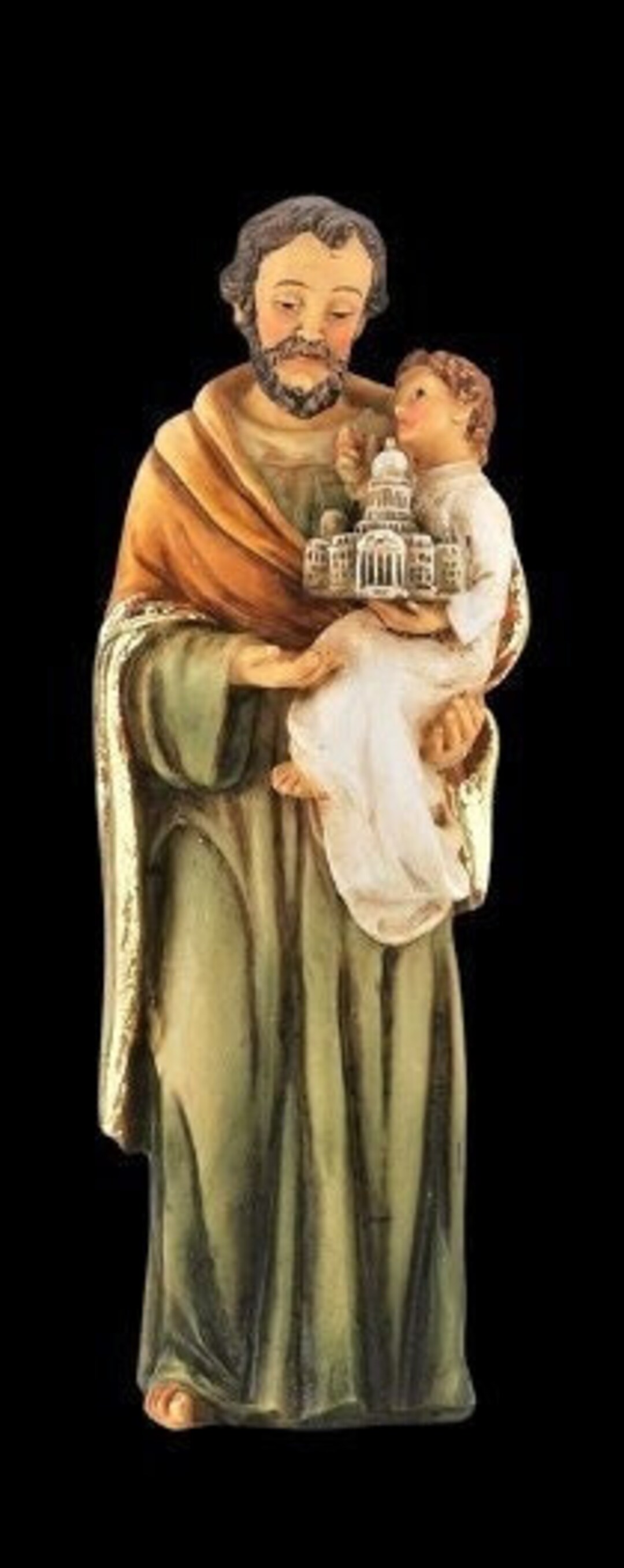 Saint Joseph Statue Beautiful Hand Painted Catholic Saints Santos New