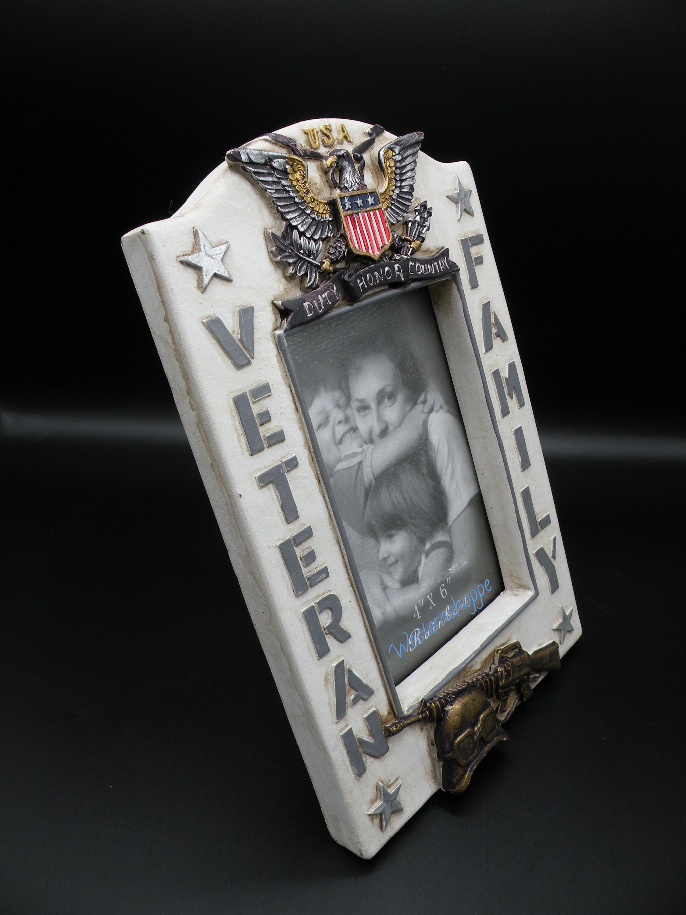 Military Veterans Family Picture Frame Hand Painted New Etsy