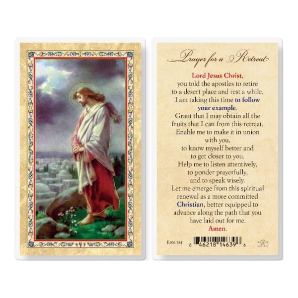 Jesus Prayer for A Retreat Hot Gold Stamped Laminated set of 25