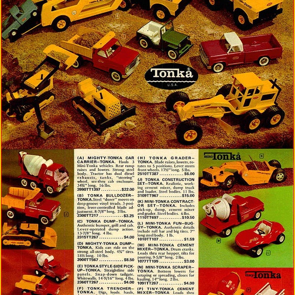 Vintage Tonka Truck Toy Reproduction Framing Print Vintage Advertising Wall Decor