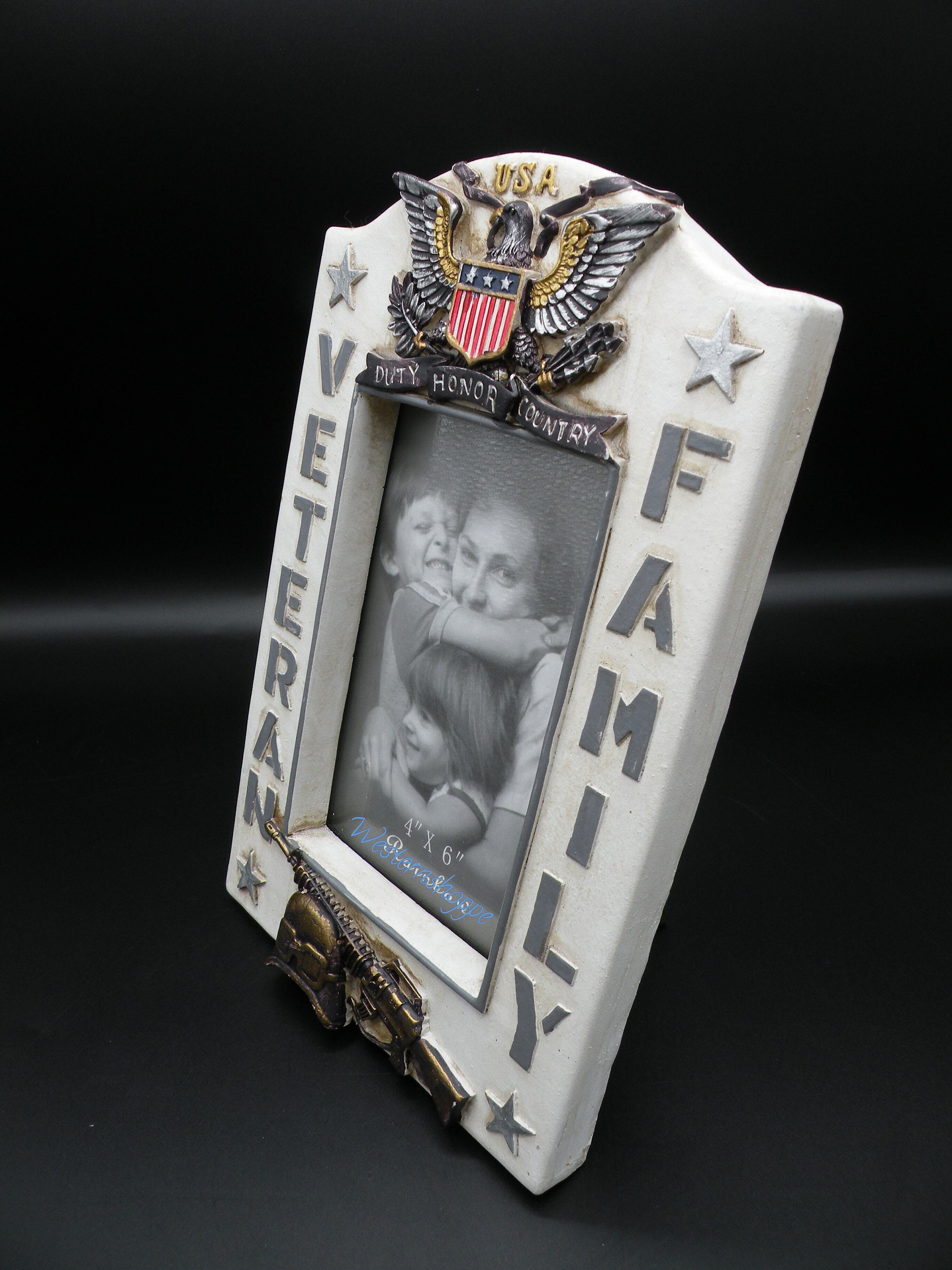 Military Veterans Family Picture Frame Hand Painted New Etsy