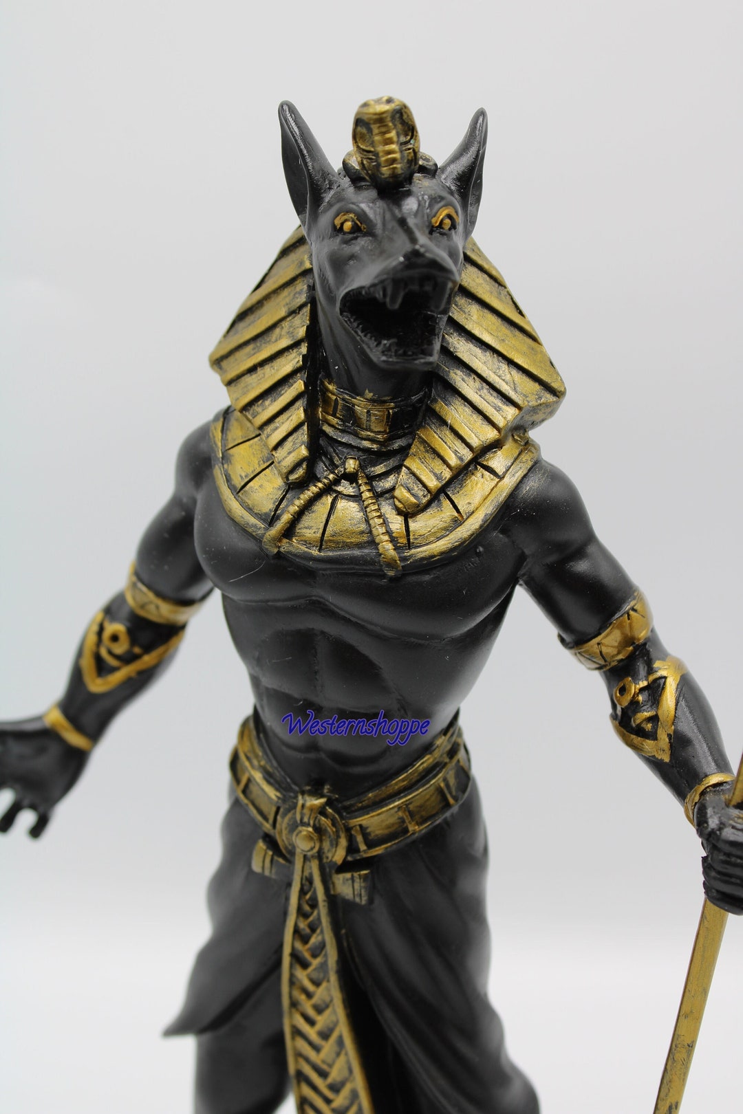 Statue of Mythology Jackal Anubis 2 Stock Image - Image of africa