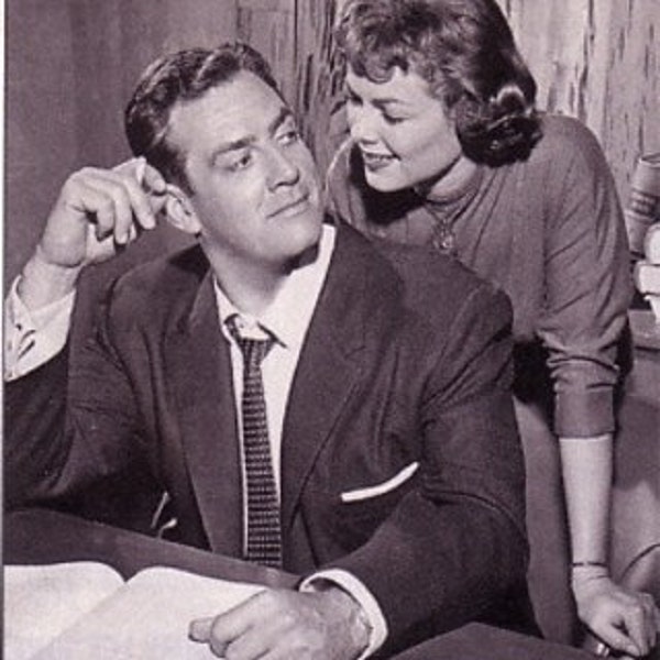 Perry Mason Raymond Burr Barbara Hale William Hopper Vintage Photo Framing Print TV Poster Wall Decor