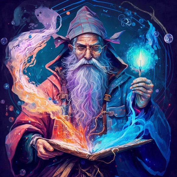 Wizard Poster Framing Print Fantasy Wall Decor Great Gift