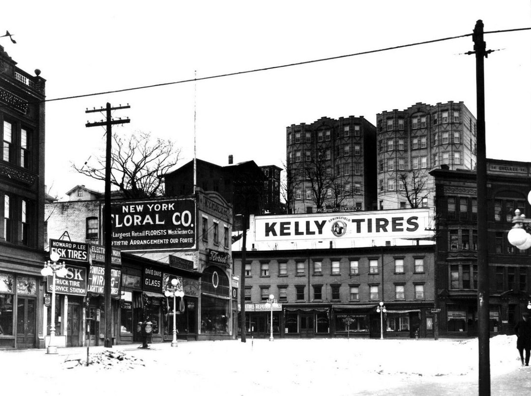 Kelly Tire Store Yonkers New York 1920 Vintage Print Reproduction Wall