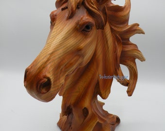 Display For Home Bust Animal Pony Garden Horse Head Figurine on Plinth Display For Home Bust Animal Pony Garden Horse Head Figurine on Plinth