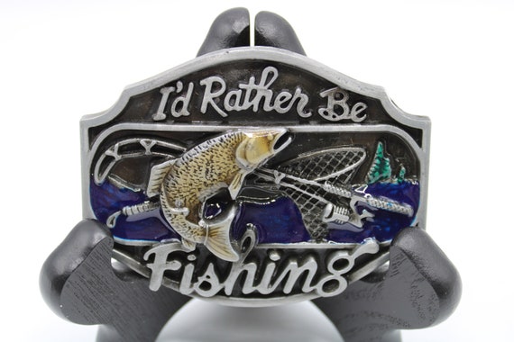 Fishing Rather be Fishing Belt Buckle Lures Reels Fishing Gifts